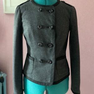 Fitted petite military jacket